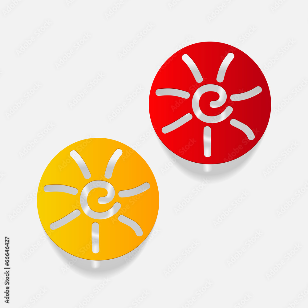 realistic design element: sun realistic design element: sun