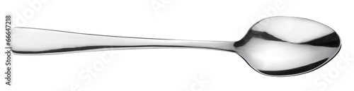 Silver spoon over white. File contains clipping path.