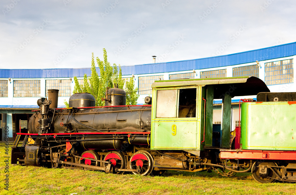 steam locomotive in depot, Kostolac, Serbia steam locomotive in depot, Kostolac, Serbia