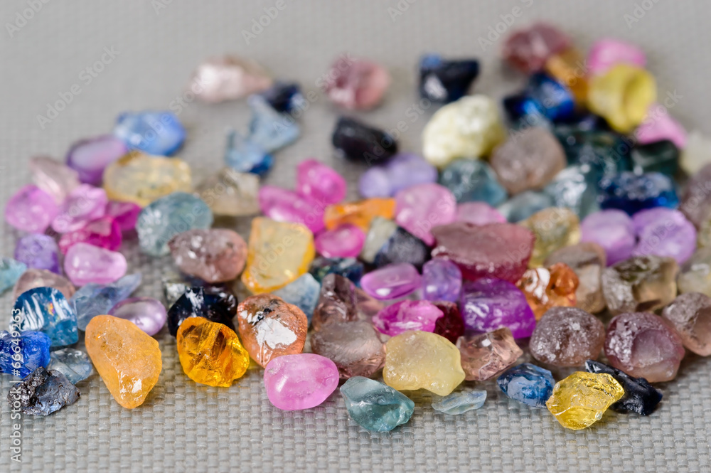 Set of colorful sapphires Set of colorful sapphires