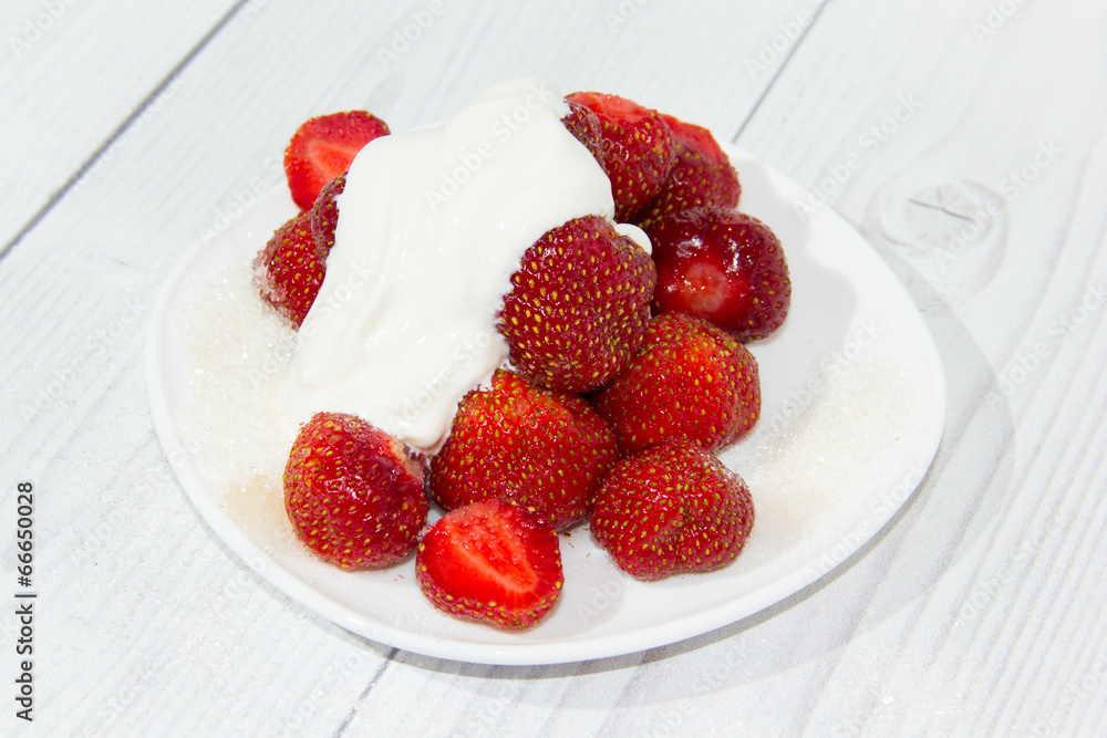 Strawberry in white plate Strawberry in white plate