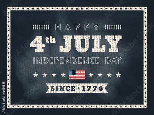 4th of july Independence day chalkboard background for card or p