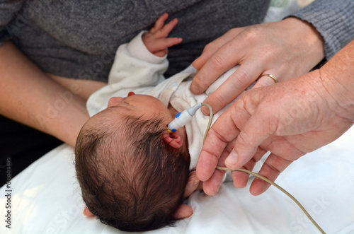 Obraz na płótnie Newborn Infant Hearing Screening