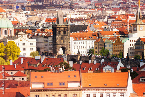 Wallpaper Mural Charles Bridge and Prague roofs Torontodigital.ca
