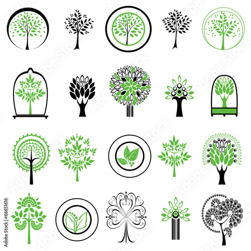 vector logos with trees