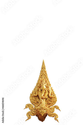 Erawan statue with the white background