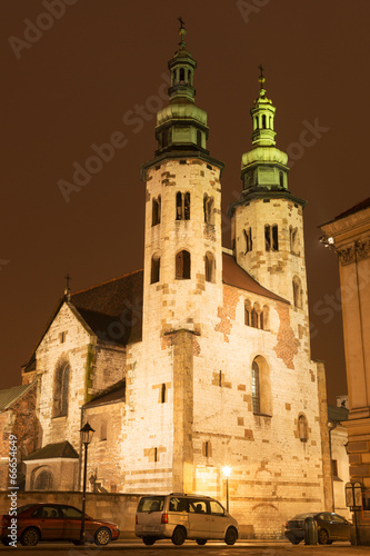 Historic XI century St Andrew fortress church in Krakow