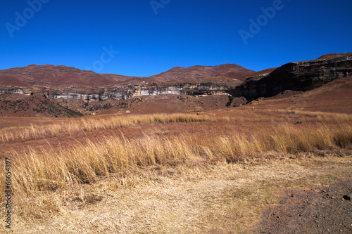 Winter Landscape and Mountains in Orange Free State, South Afric