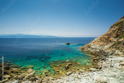 The coast of Cap Corse at Canelle in Corsica