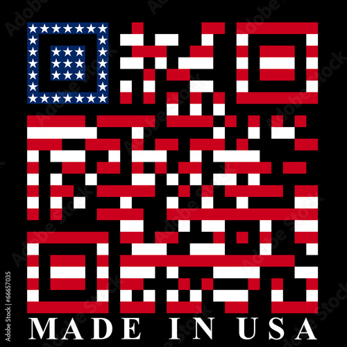 USA QR code, vector