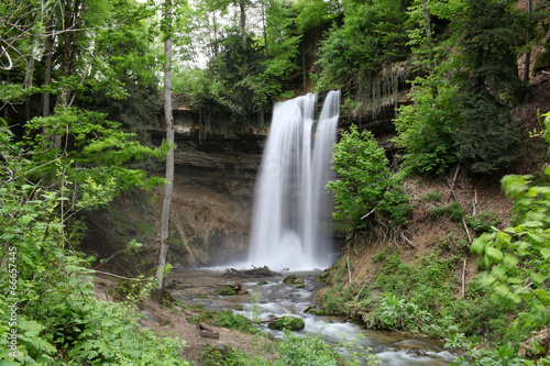 Tine de Conflens waterfall (Switzerland)  in Summer