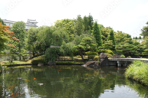 新緑の好古園と姫路城