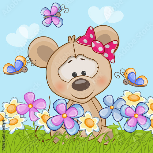 Mouse with flowers