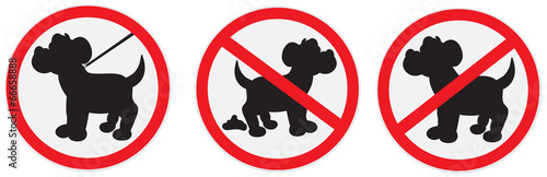 Set of  signs for dogs