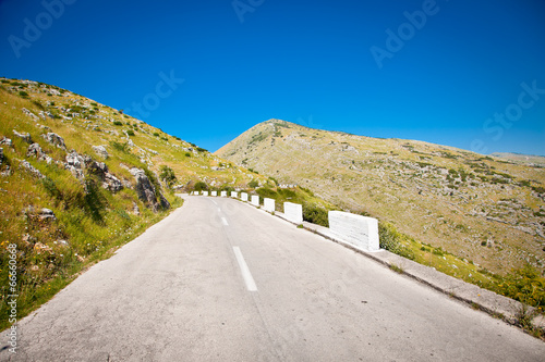 Road in Gjirokaster region, southern Albania. photo