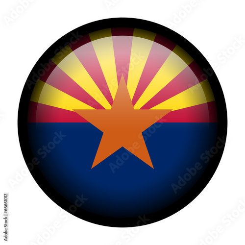 Flag button illustration with black frame - Arizona