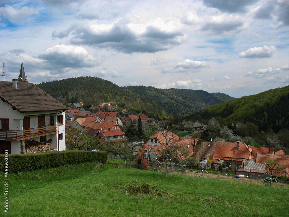 Typical village in the Vosges