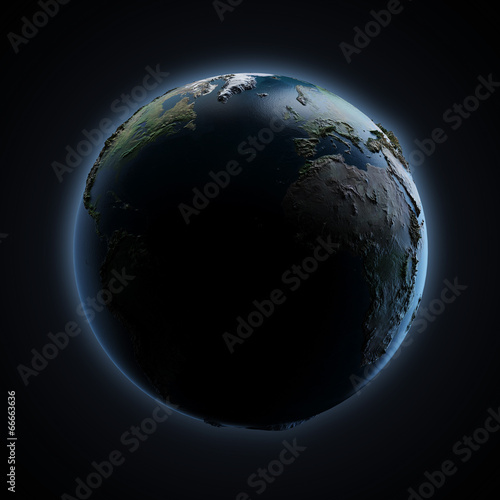 earth in space. Earth map provided by NASA