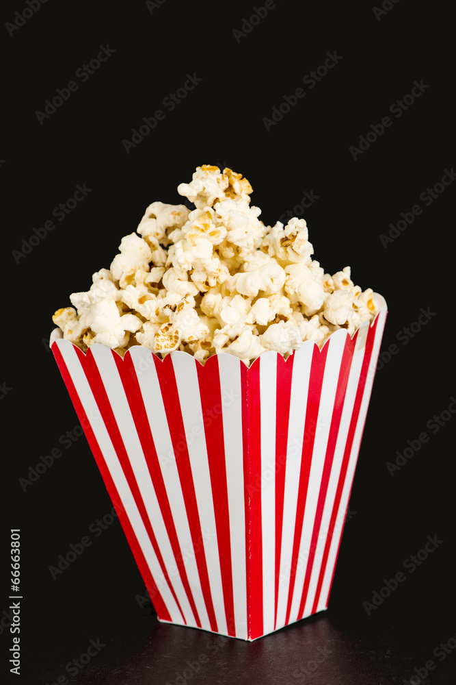 Box of Popcorn Isolated Box of Popcorn Isolated