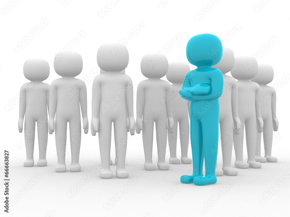 3d people - men, person together. Businessmen. Leadership and te 3d people - men, person together. Businessmen. Leadership and te
