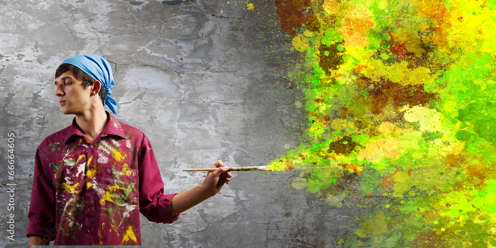 Obraz premium Man painter