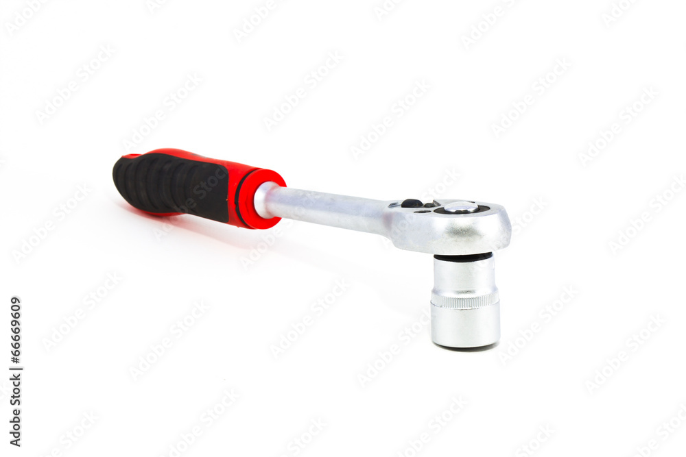 socket wrench on white background socket wrench on white background