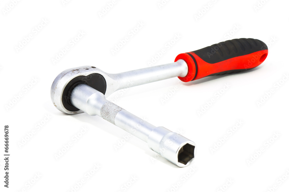 socket wrench on white background socket wrench on white background