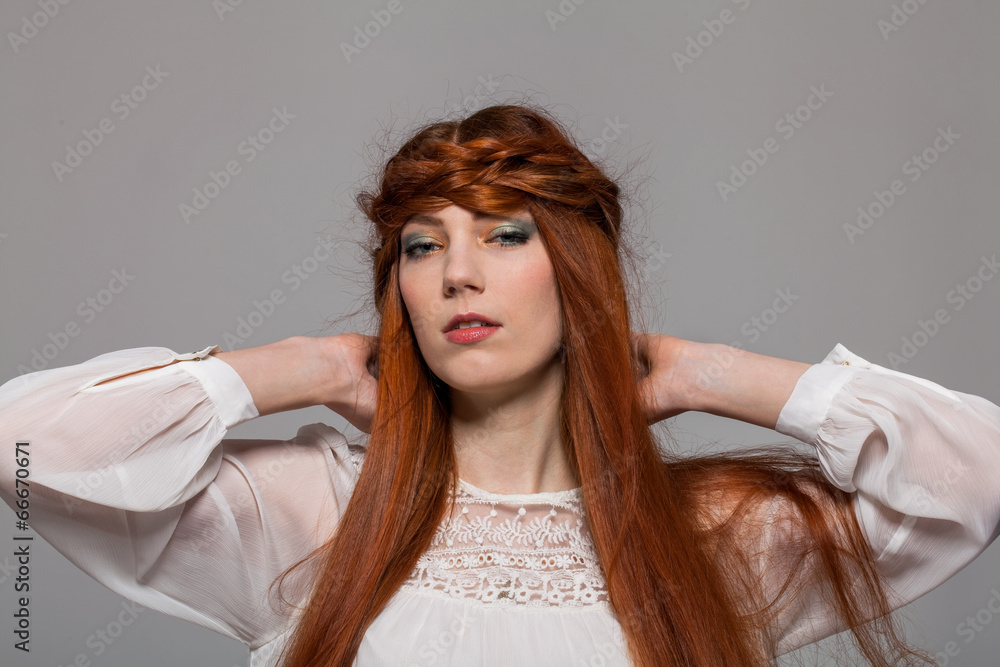 Fototapeta premium Female model with hand on waist