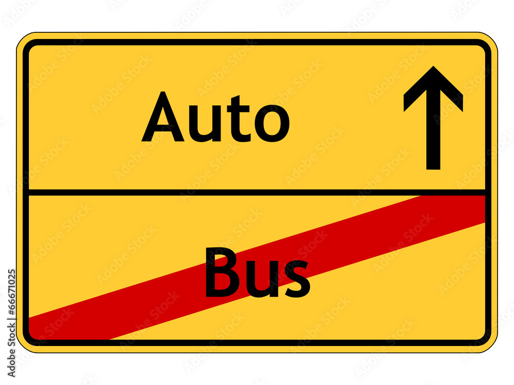 Auto statt Bus Auto statt Bus
