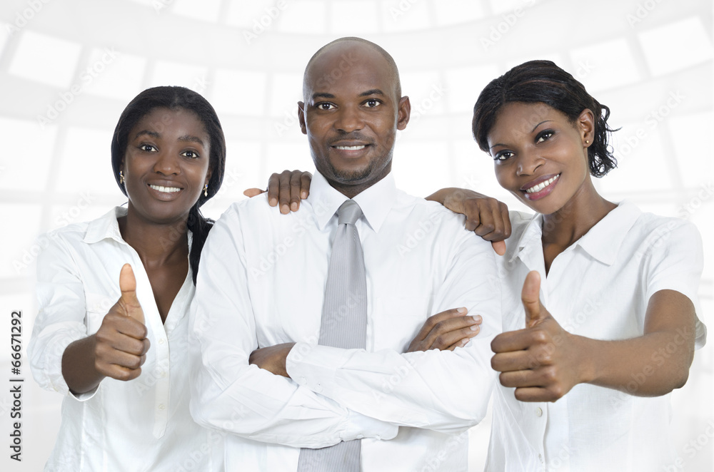 African business team / students thumbs up African business team / students thumbs up