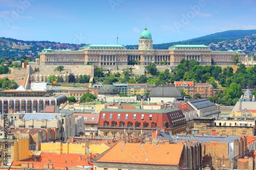 Budapest - aerial view with Buda castle