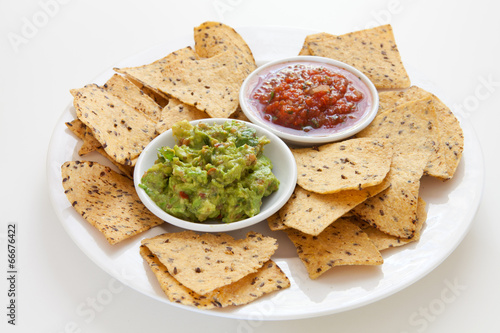 Chips, Guacamole and Salsa © JJAVA