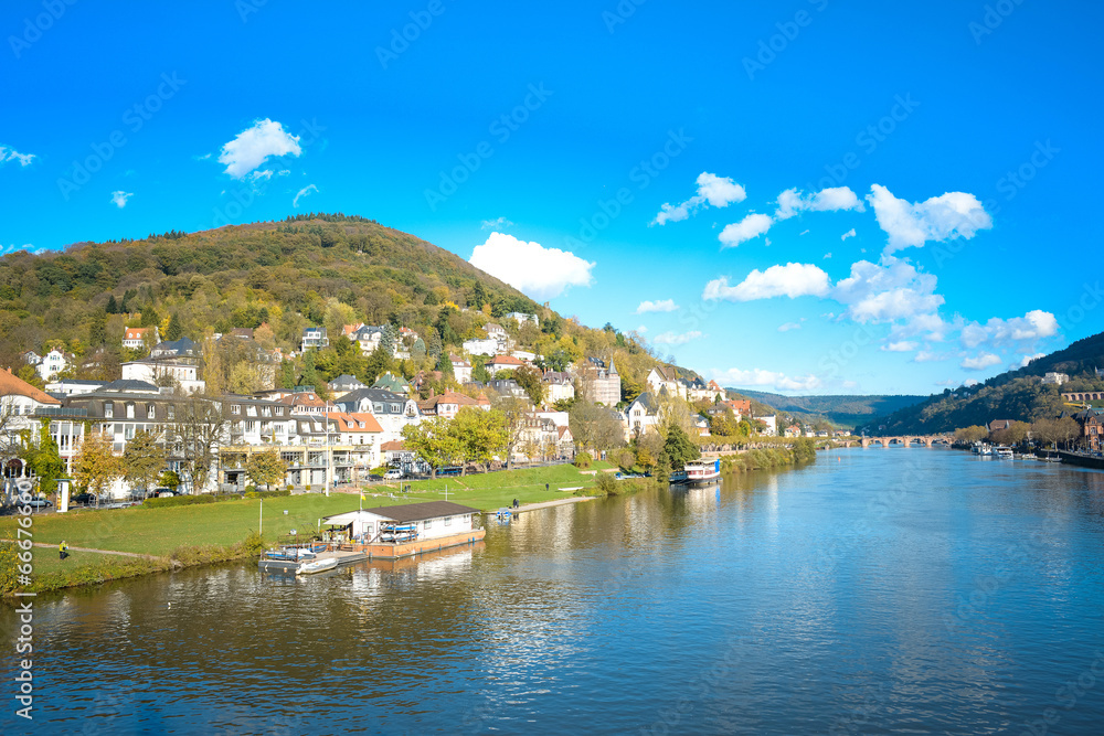 view to old town of Heidelberg,