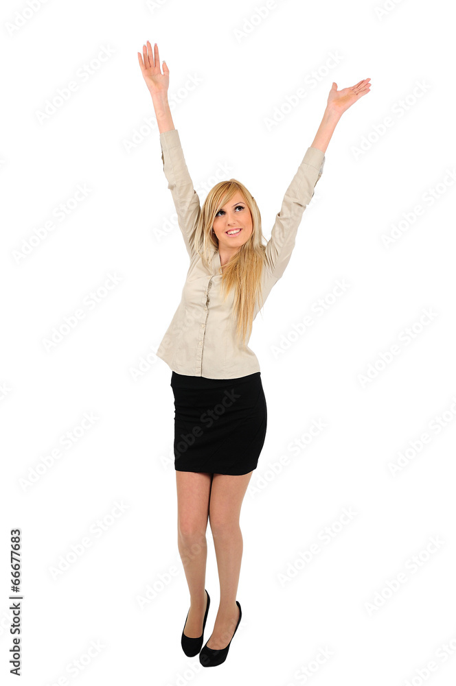 Isolated business woman Isolated business woman