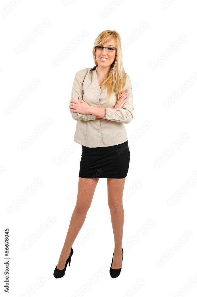 Isolated business woman Isolated business woman