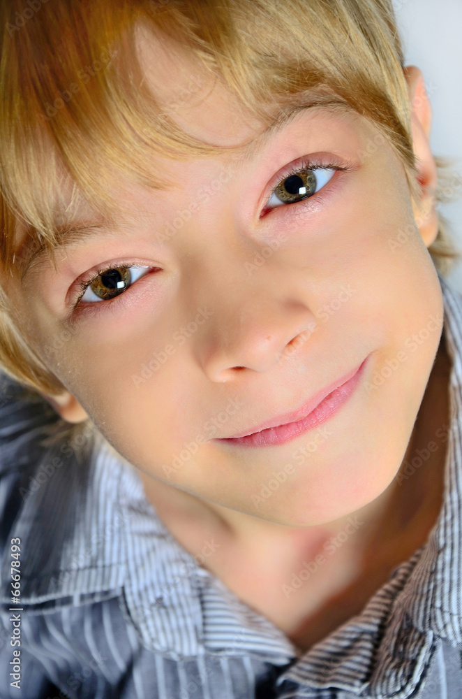 Isolated young boy Isolated young boy