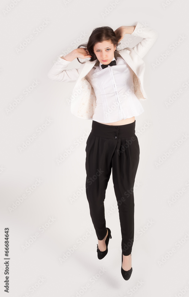 Jumping business woman Jumping business woman