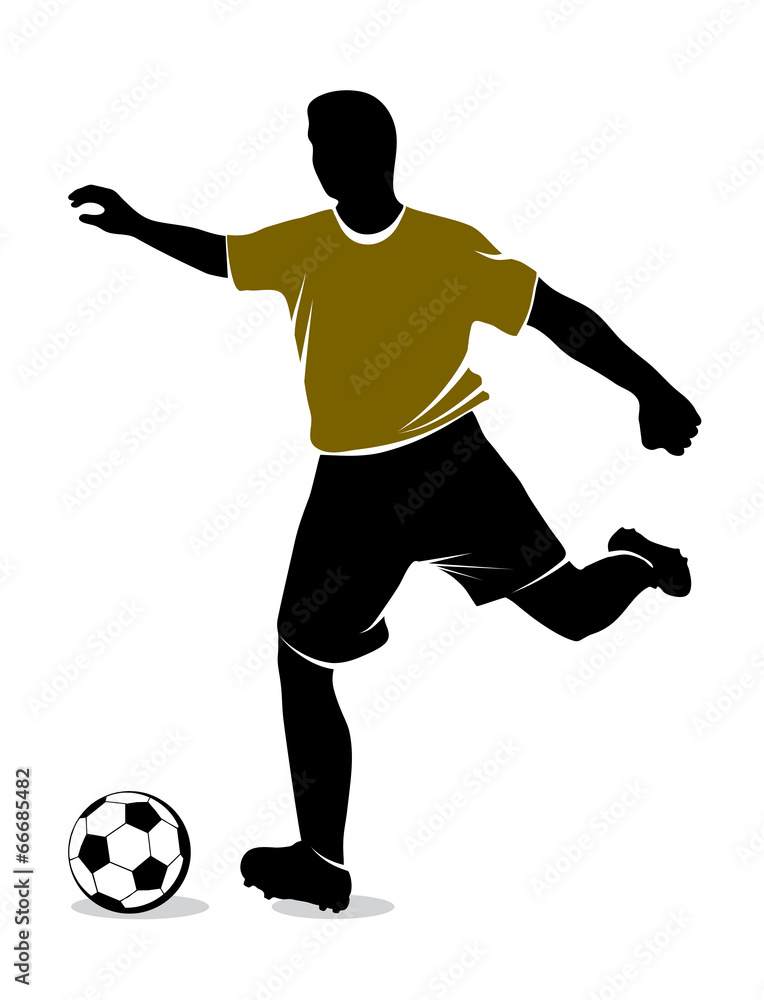 drawing of the player in soccer