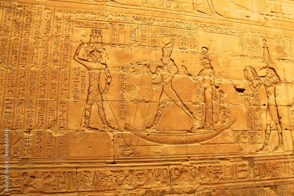 Egyptian scene and script