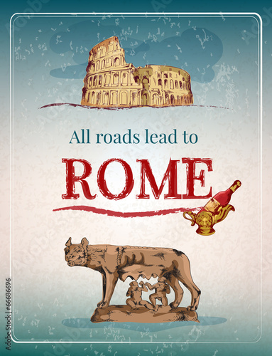 Photography Rome retro poster