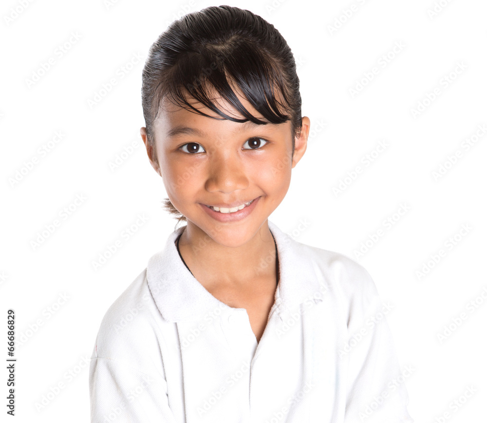 Young Asian school girl in school uniform Young Asian school girl in school uniform