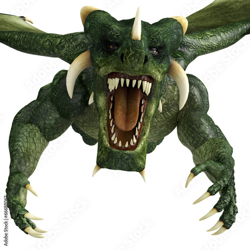 green dragon attack close up