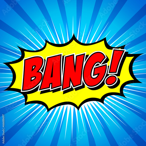 Bang! Comic Speech Bubble, Cartoon.