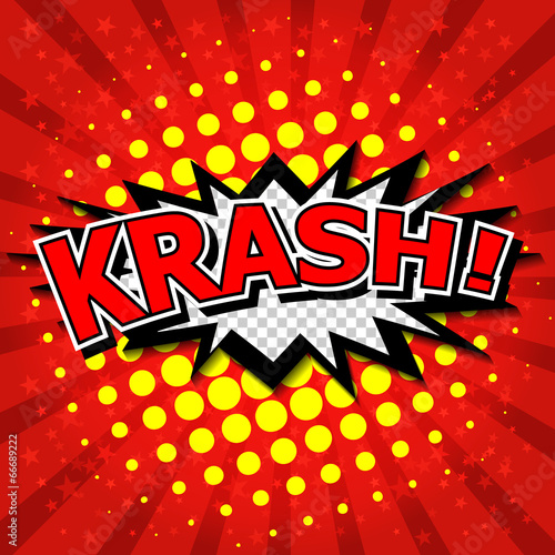 krash! - Comic Speech Bubble, Cartoon.