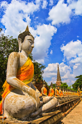 Wat Yai Chai Mongkol in Ayutthaya province of Thailand