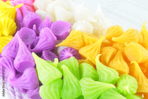 Colorful Sweetness Thai Style Dessert photo