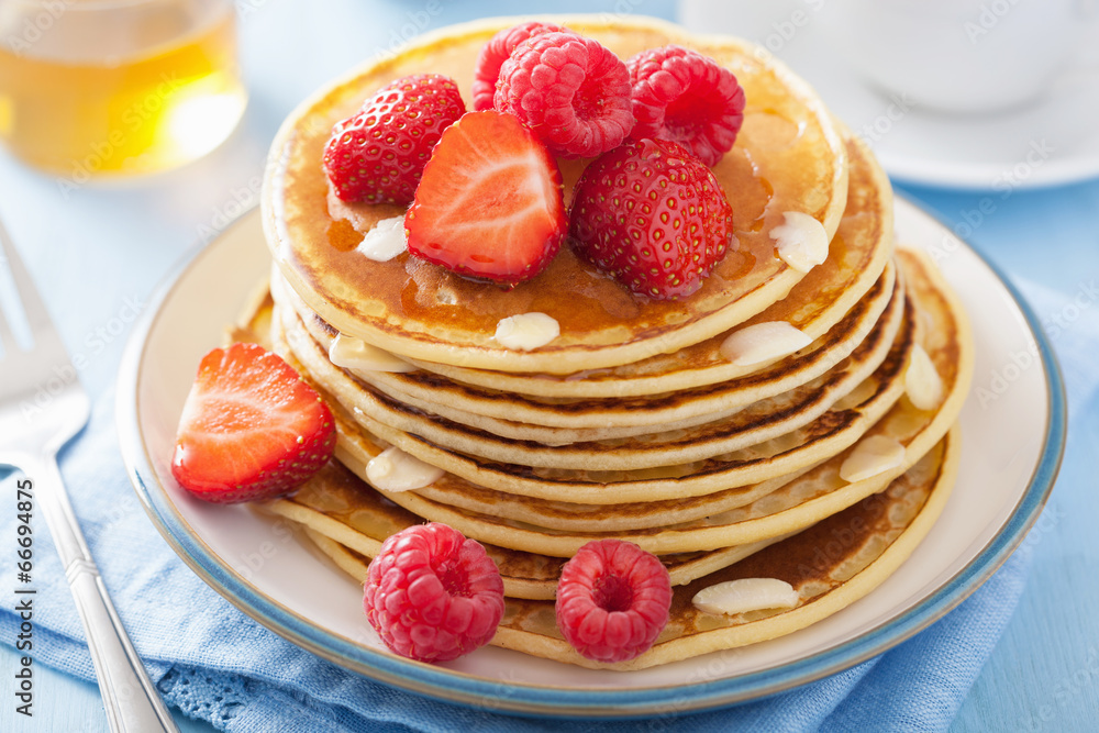 pancakes with berry and honey pancakes with berry and honey