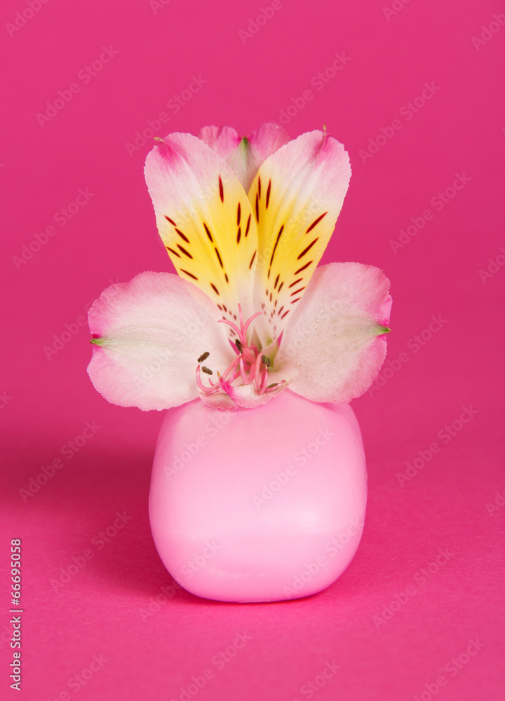 Fragrant toilet soap and alstroemeria Fragrant toilet soap and alstroemeria