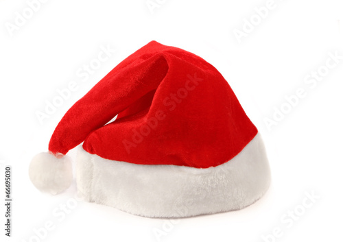 Santa red hat isolated on white background