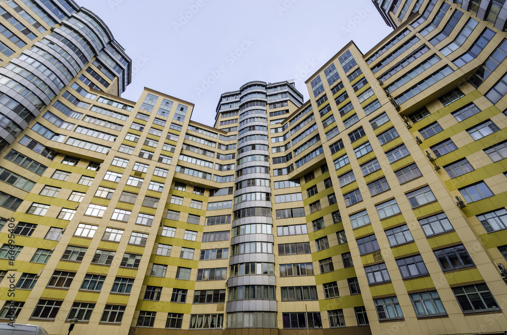 Obraz premium modern high-rise multi-storey residential building. Moscow